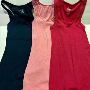 Bundle of 3 Sleeveless Tanks; Navy, Pink, Hot Pink. NEW